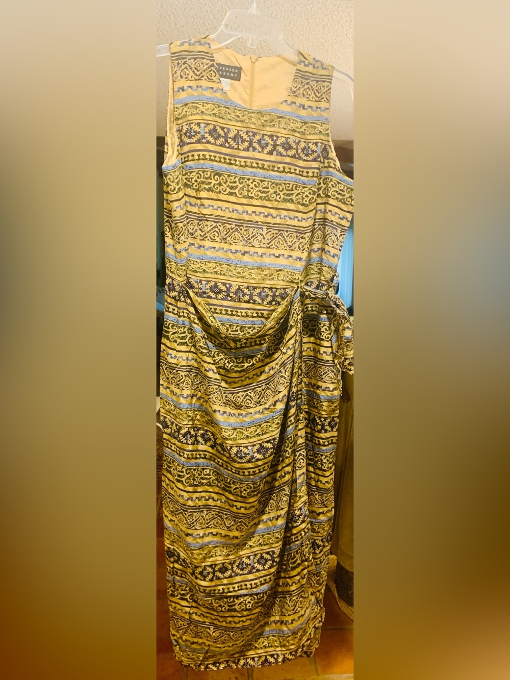 Spenser Jeremy Gold Silk Wrap Dress
